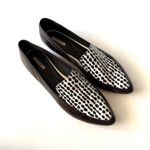 Geox Black and White Dotted Flats